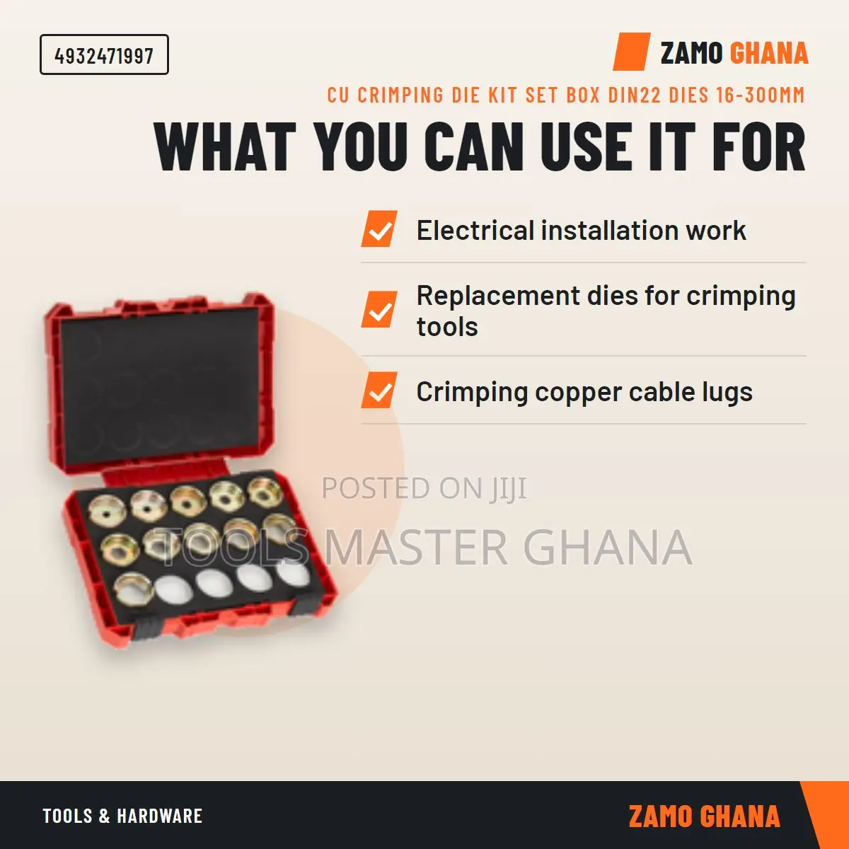 Cu Crimping Die Kit Set Box Din22 Dies 16-300Mm -