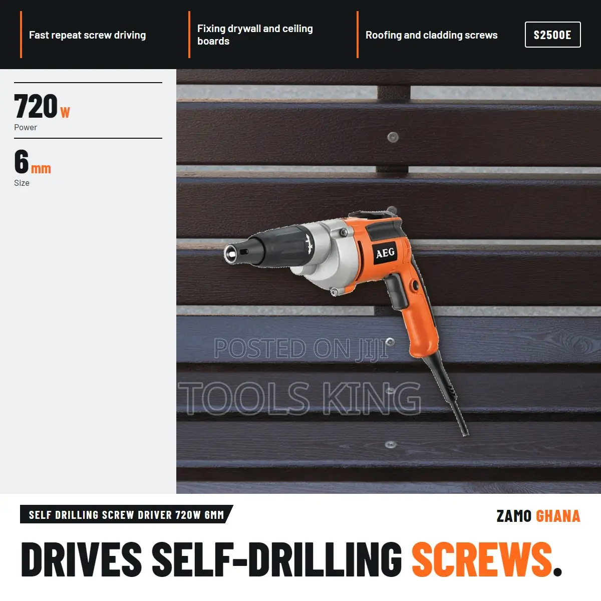 Self Drilling Screw Driver 720W 6Mm - S2500E