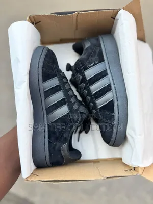 Original Adidas Campus All Black/ Black and White