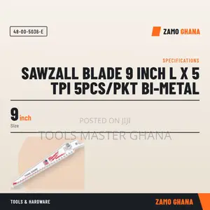 Sawzall Blade 9 Inch L X 5 Tpi 5Pcs/PKT Bi-Metal - 48-00-5036-E