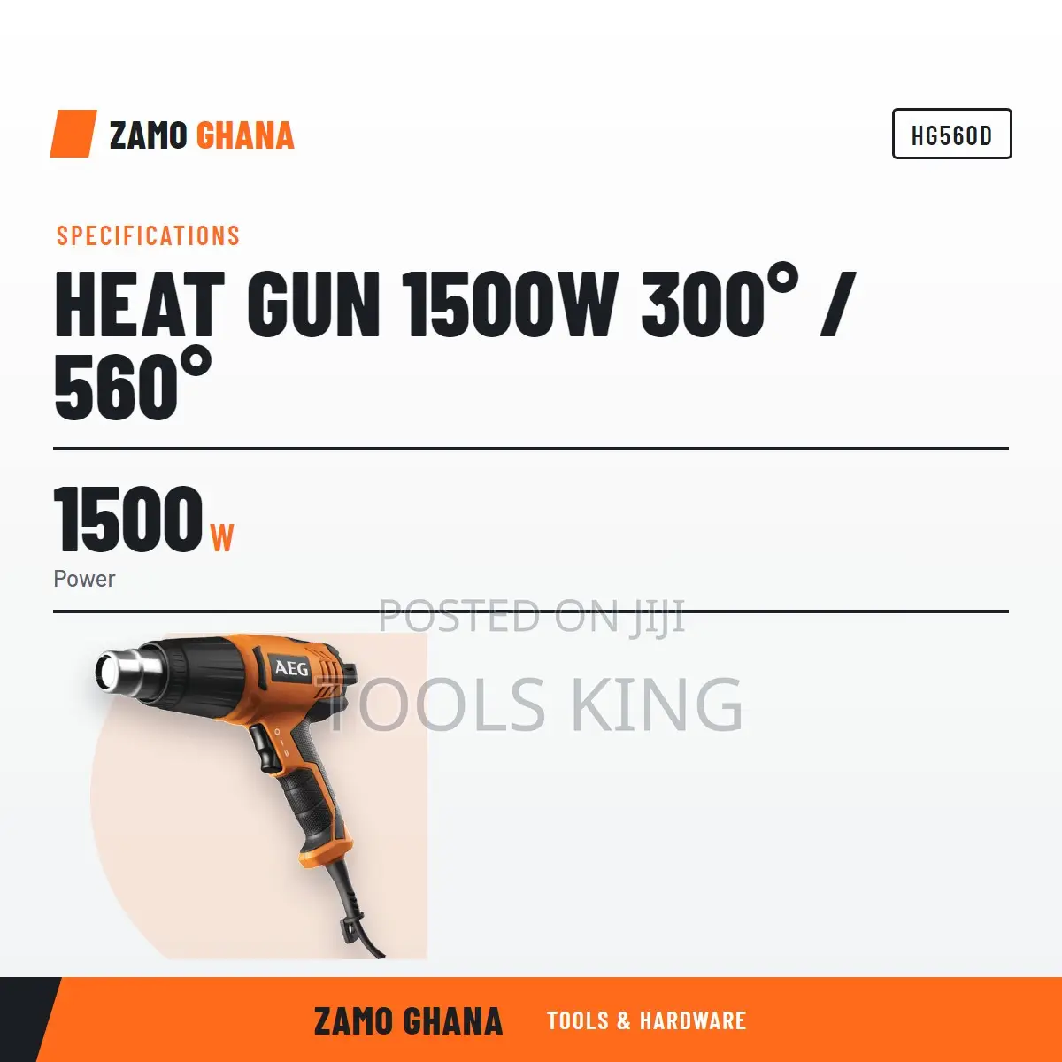 Heat 1500W 300° / 560° - HG560D