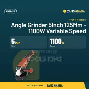 Angle Grinder 5Inch 125Mm - 1100W Variable Speed - NWS9-125