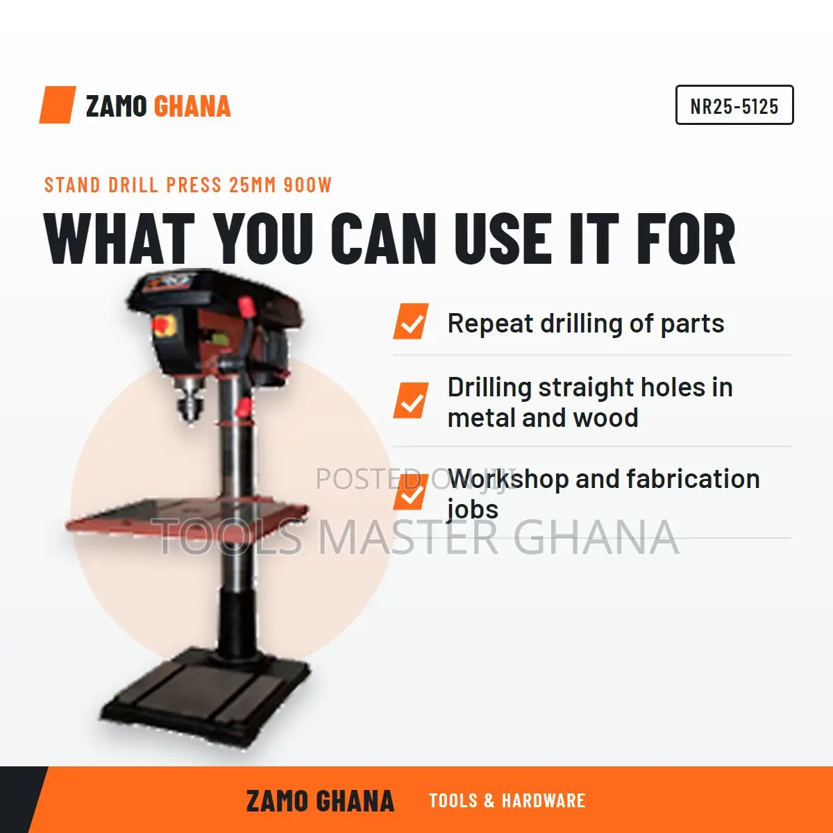 Stand Drill Press 25Mm 900W - NR25-5125