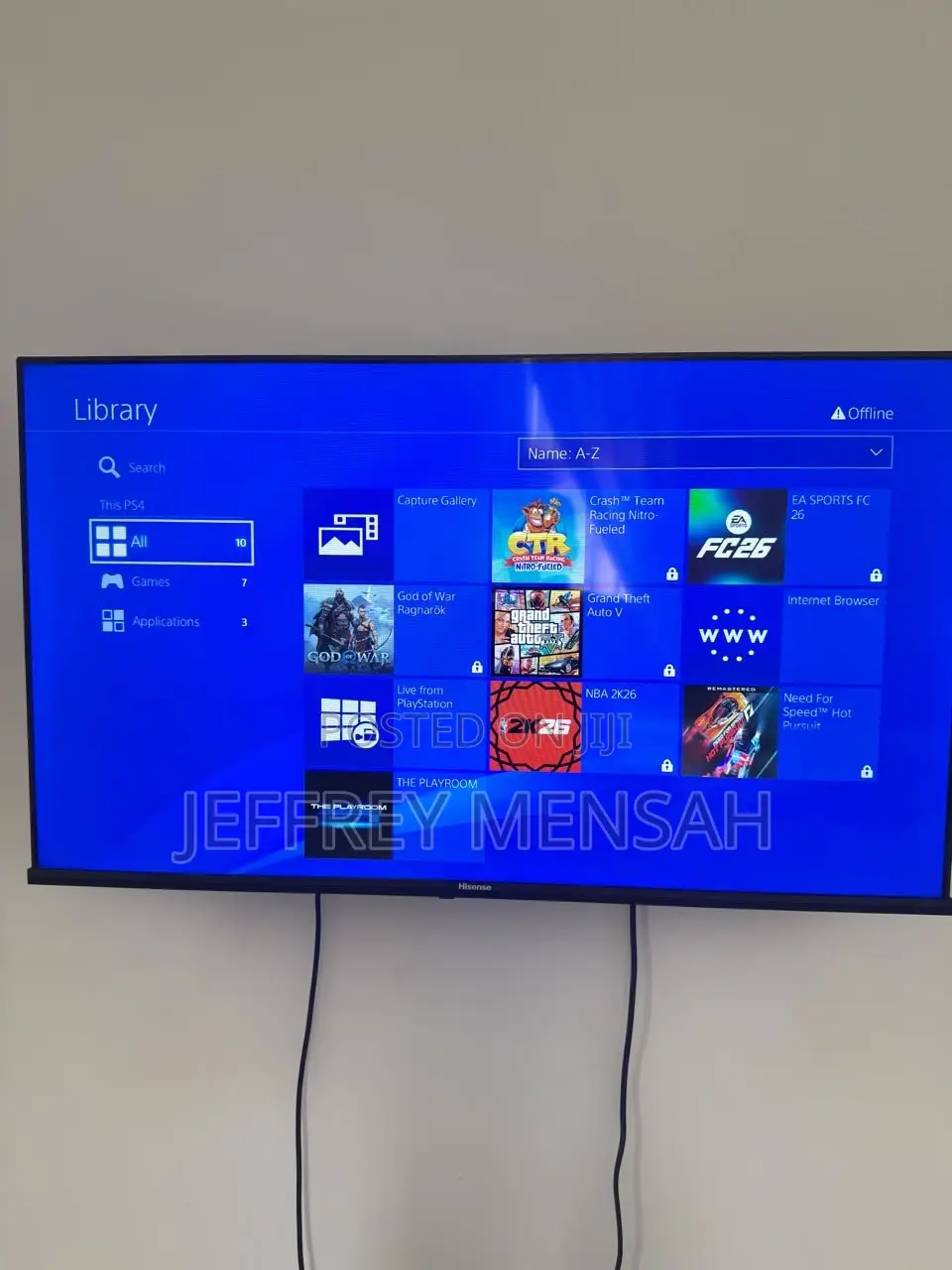 One Terabyte Jailbreak PS4 Slim With Games and One Controller