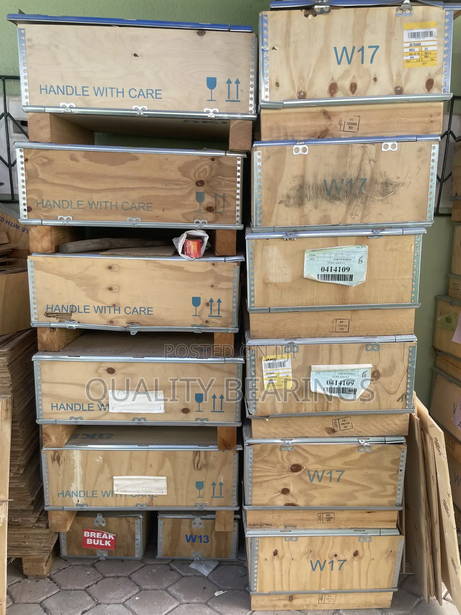 Industrial Wooden Storage Boxes