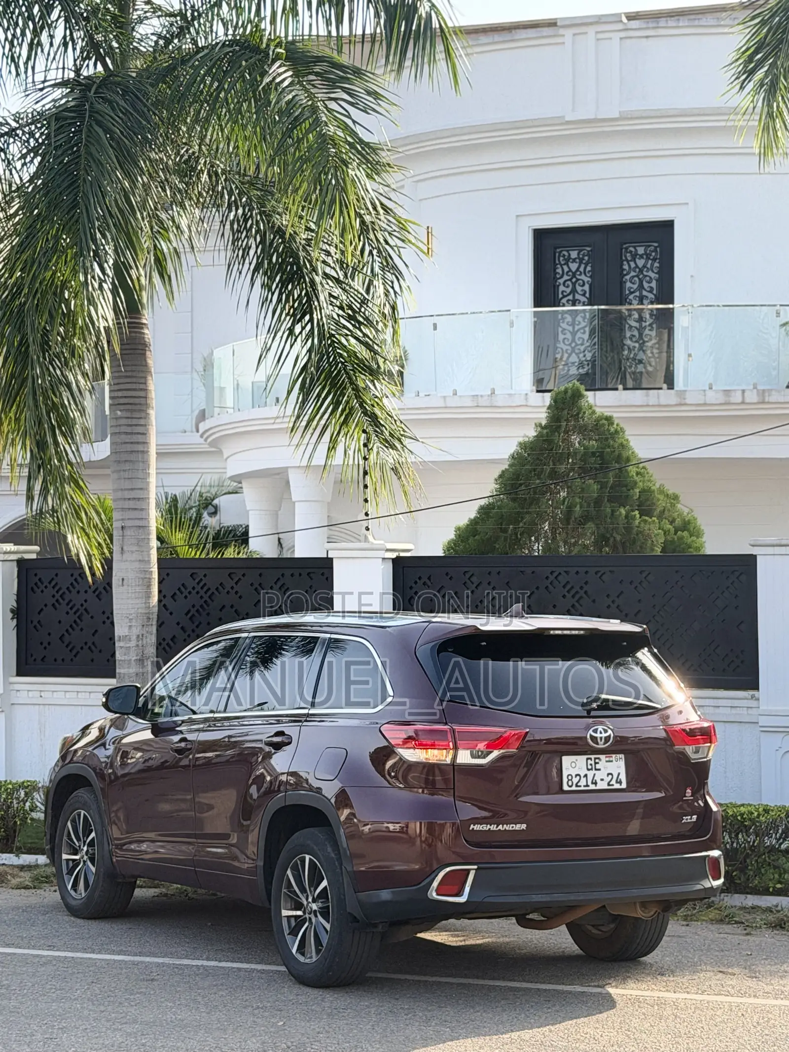 Toyota Highlander XLE 2019 Burgundy