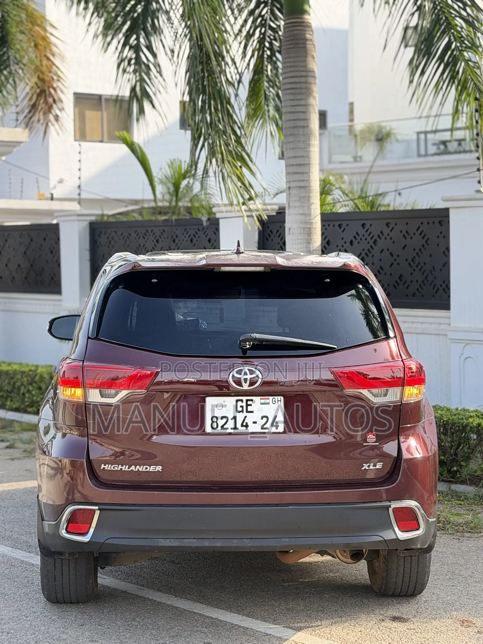 Toyota Highlander XLE 2019 Burgundy