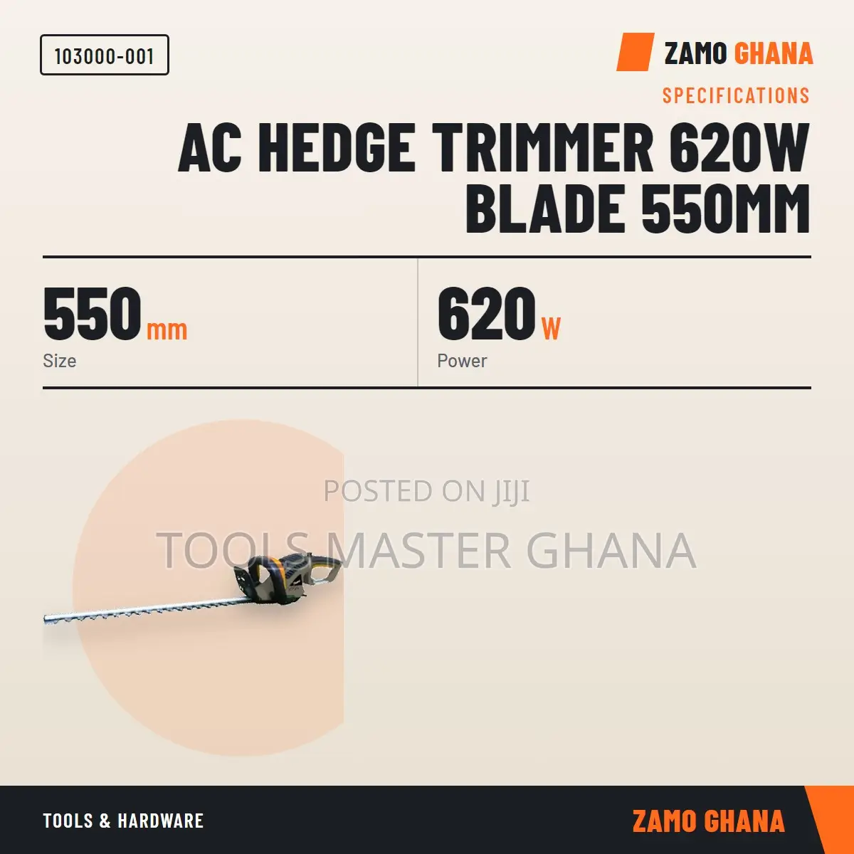 AC Hedge Trimmer 620W Blade 550Mm - 103000-001