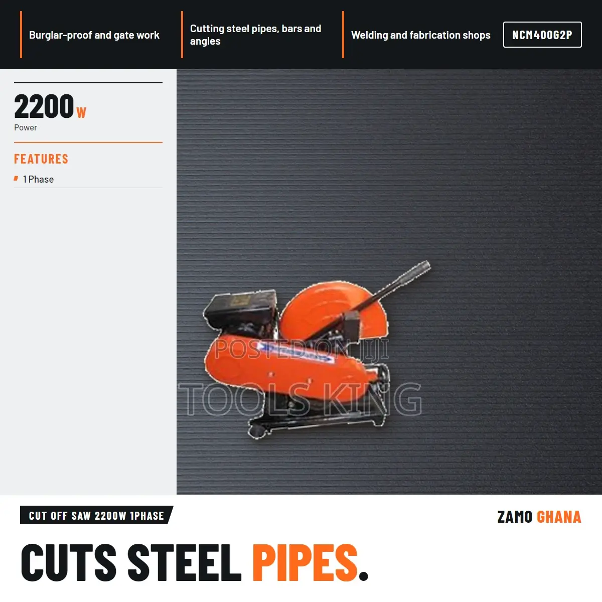 Cut Off Saw 2200W 1Phase - NCM400G2P