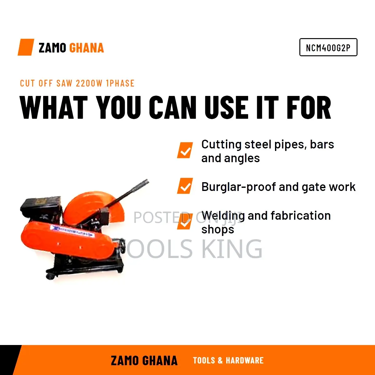 Cut Off Saw 2200W 1Phase - NCM400G2P