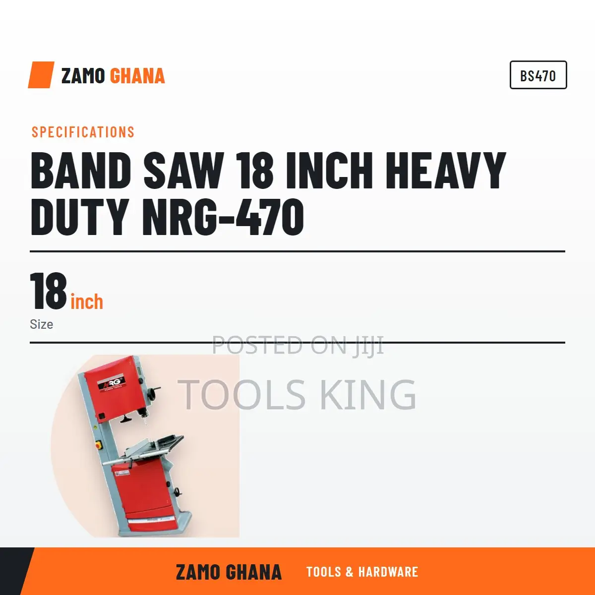 Band Saw 18 Inch Heavy Duty NRG-470 - BS470