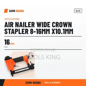 Air Nailer Wide Crown Stapler 8-16Mm X10.1Mm - N1416