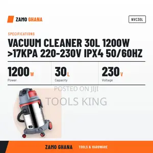 Vacuum Cleaner 30L 1200W >17Kpa 220-230v Ipx4 50/60Hz - NVC30L
