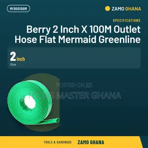 Berry 2 Inch X 100M Outlet Hose Flat Mermaid Greenline - MFB50100M