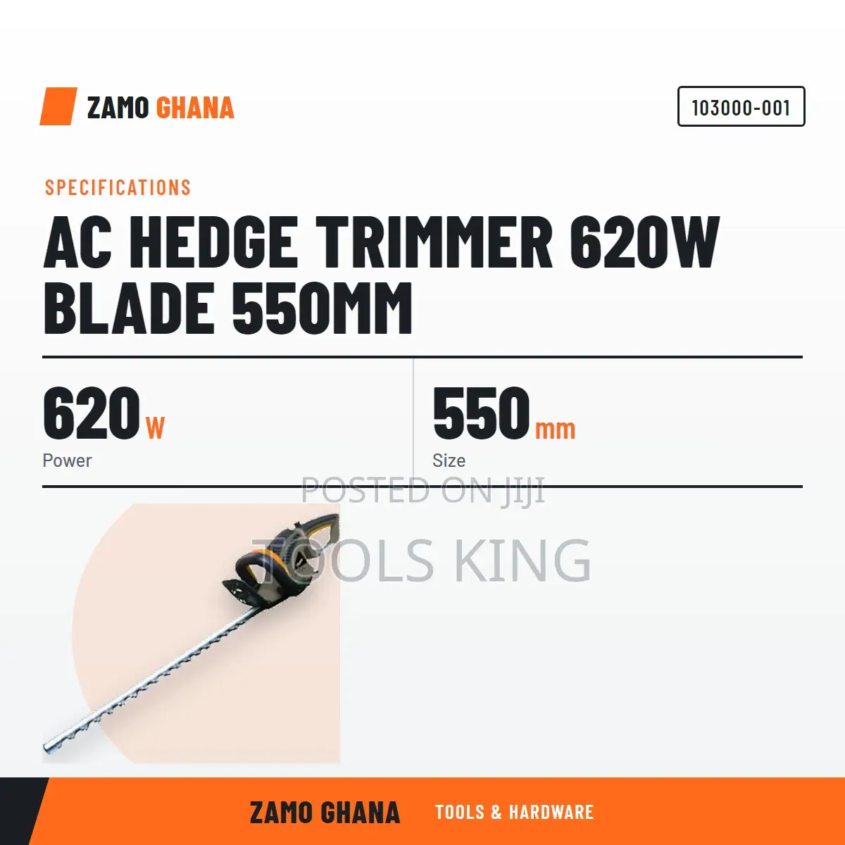 AC Hedge Trimmer 620W Blade 550Mm - 103000-001
