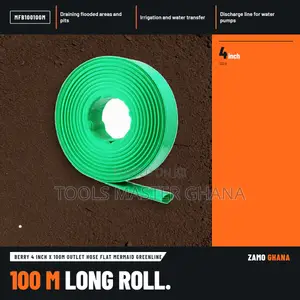 Berry 4 Inch X 100M Outlet Hose Flat Mermaid Greenline - MFB100100M