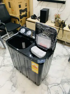 Lovely New Black Nasco NAS-07-TW 7kg Semi Automatic Twin Tub Washing