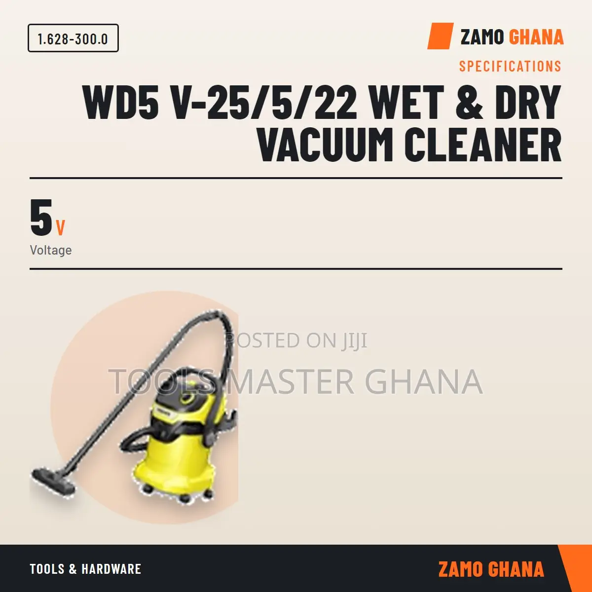 Wd5 v-25/5/22 Wet & Dry Vacuum Cleaner - 1.628-300.0