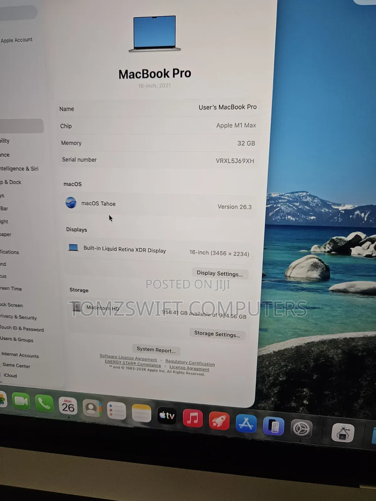 Desktop Computer Apple Mac Pro 32GB Apple M1 Max SSHD (Hybrid) 1T
