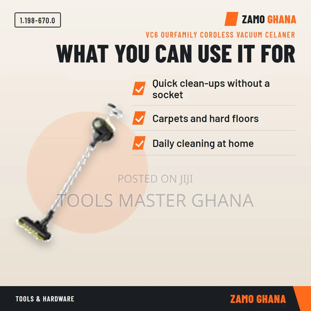 Vc6 Ourfamily Cordless Vacuum Celaner - 1.198-670.0