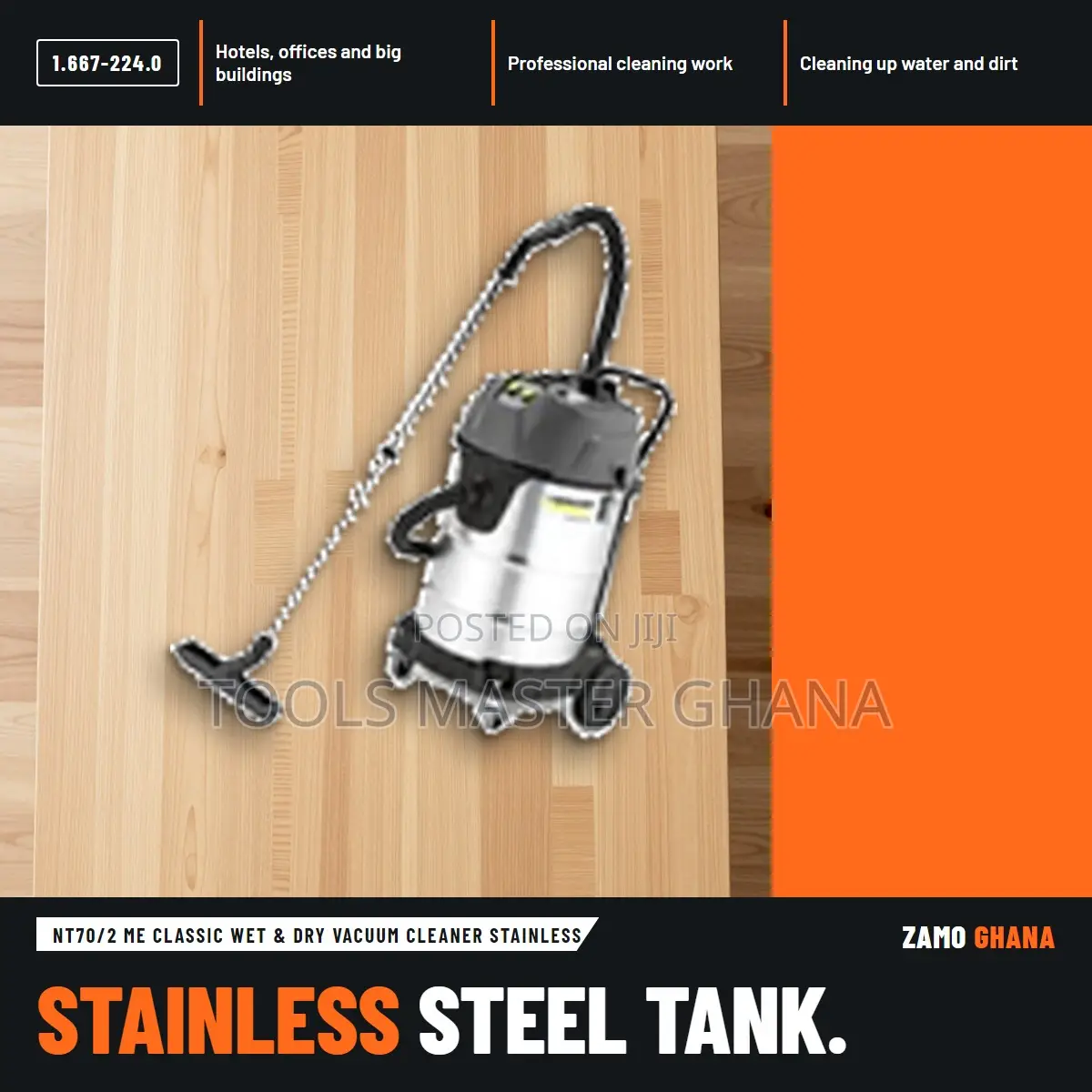Nt70/2 Me Classic Wet & Dry Vacuum Cleaner Stainless - 1.667-224.0