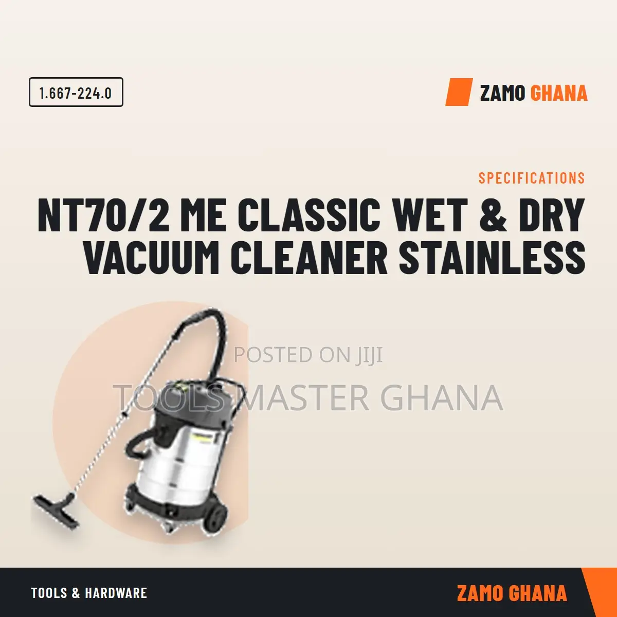 Nt70/2 Me Classic Wet & Dry Vacuum Cleaner Stainless - 1.667-224.0