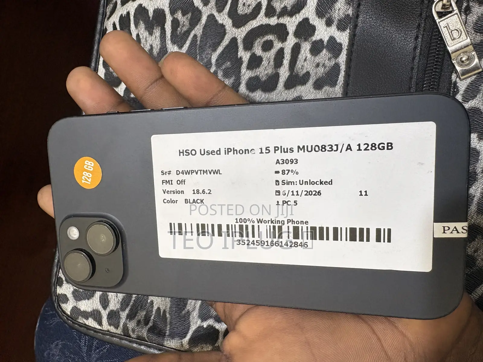 Apple iPhone 15 Plus 128 GB Black