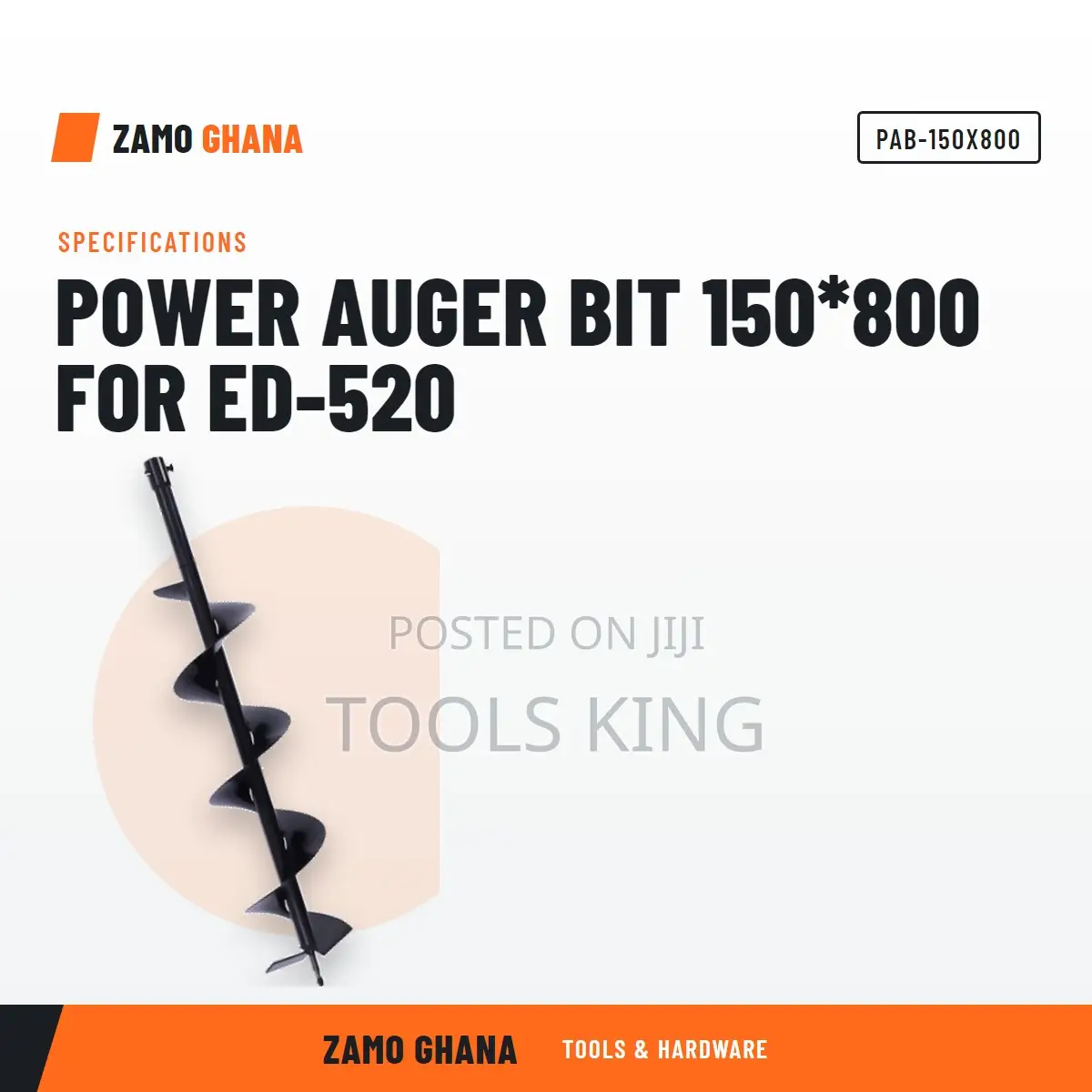 Power Auger Bit 150*800 for Ed-520 - PAB-150X800