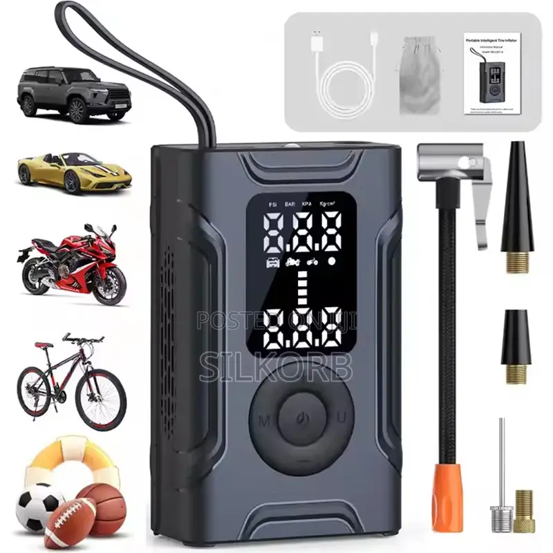 Tire Inflator Portable Electric Air Compressor Digital Pressure Gauge