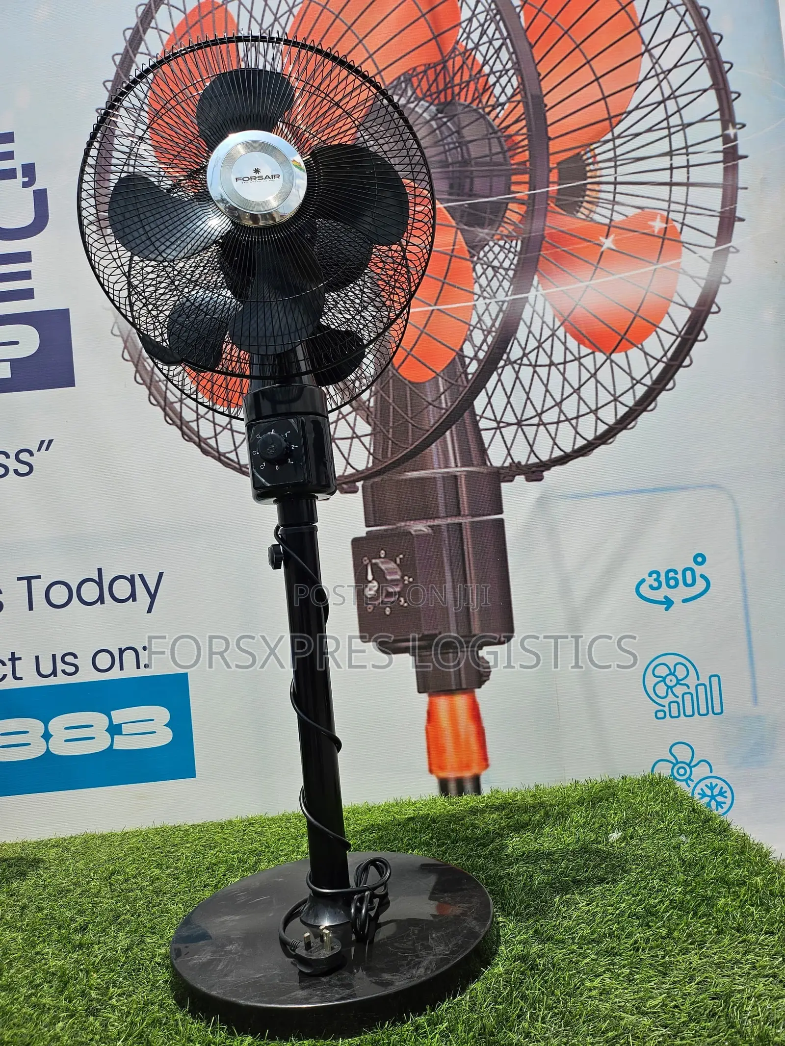 Double Sided 360 Degrees Standing Fan.