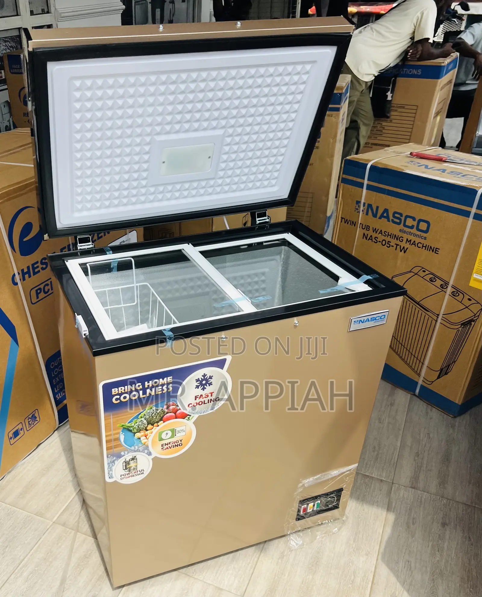 Chest Freezer Nasco(Nas200fl)Gold