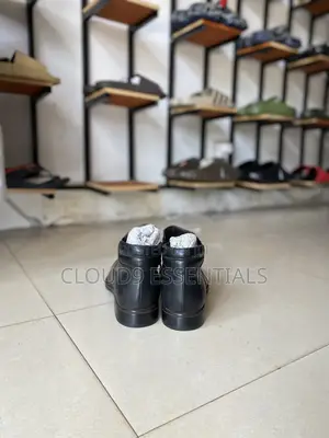 Original Alba Men Black Leather Ankle Shoes