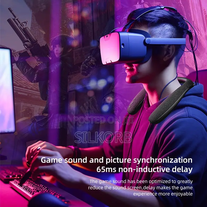 Wireless Neckband Speakers for Gamers & HQ Surround Sound Lovers