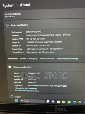Laptop Dell Latitude 5500 16GB Intel Core i7 SSD 256GB