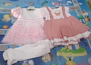 3 Pieces Fine Baby Girl Dress 0 to 6months ( Reduced to Clear)