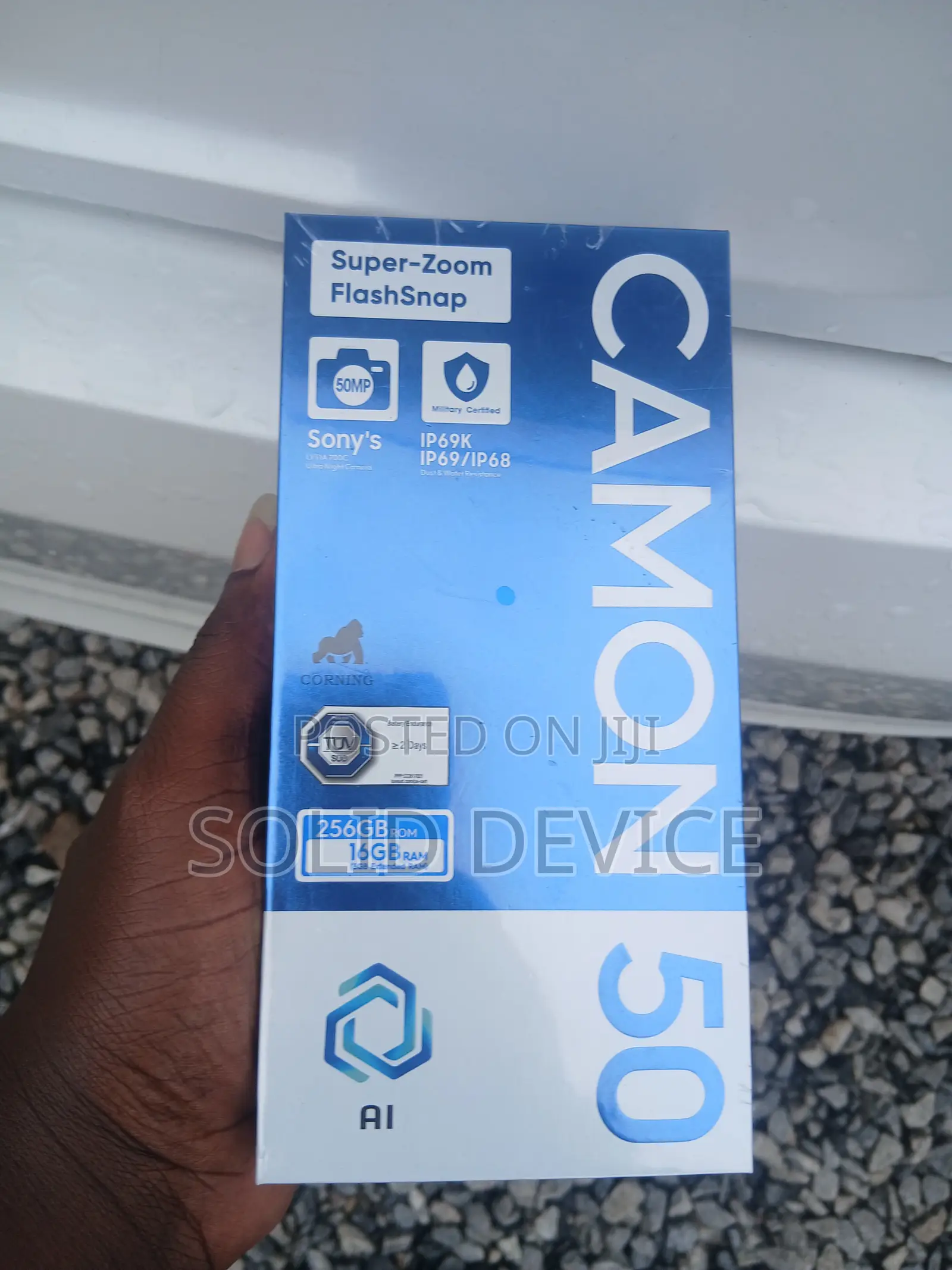 New Tecno Camon 50 256 GB Black