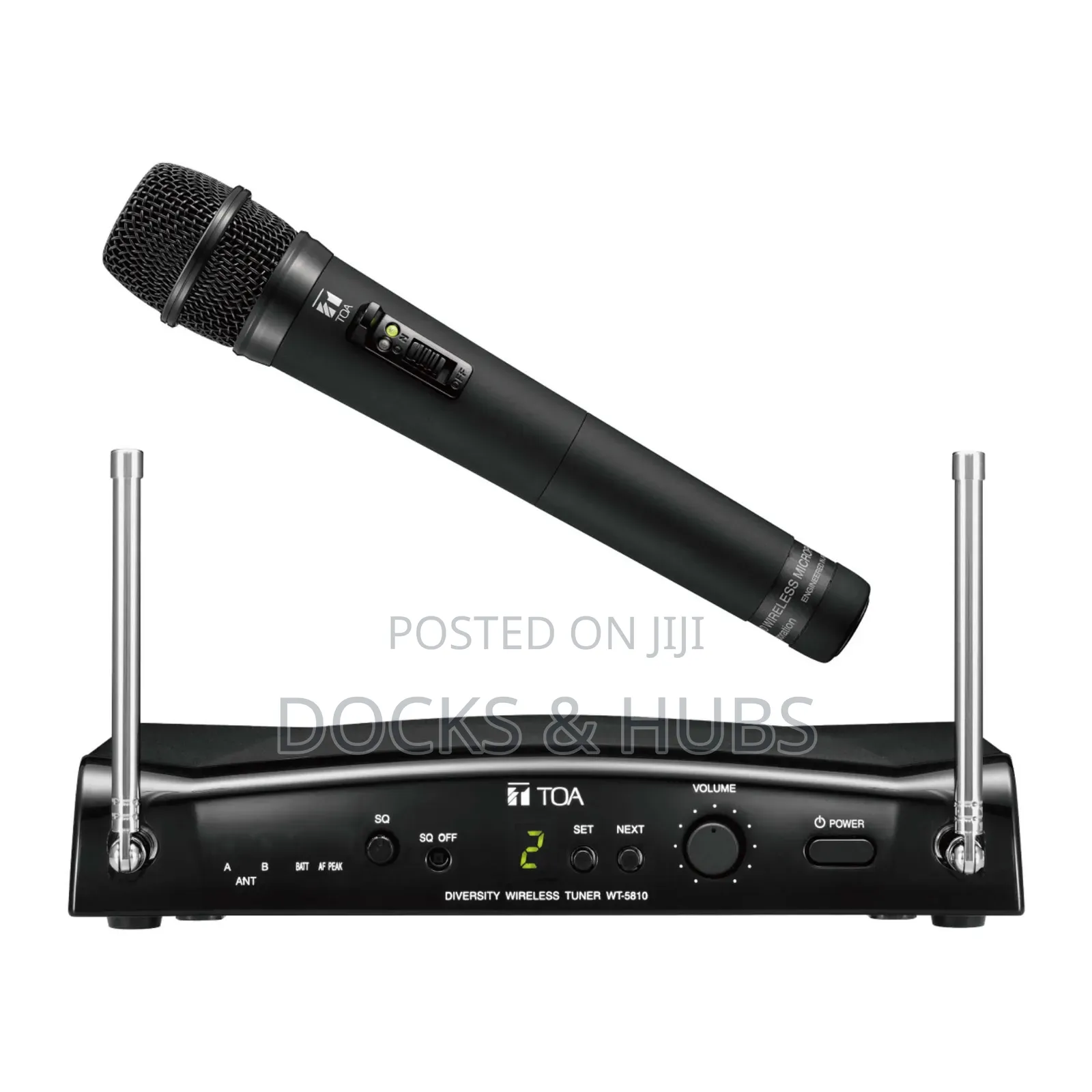 TOA WT-5810 UHF Wireless Microphone Receiver( 2-Set Microphone Bundle)