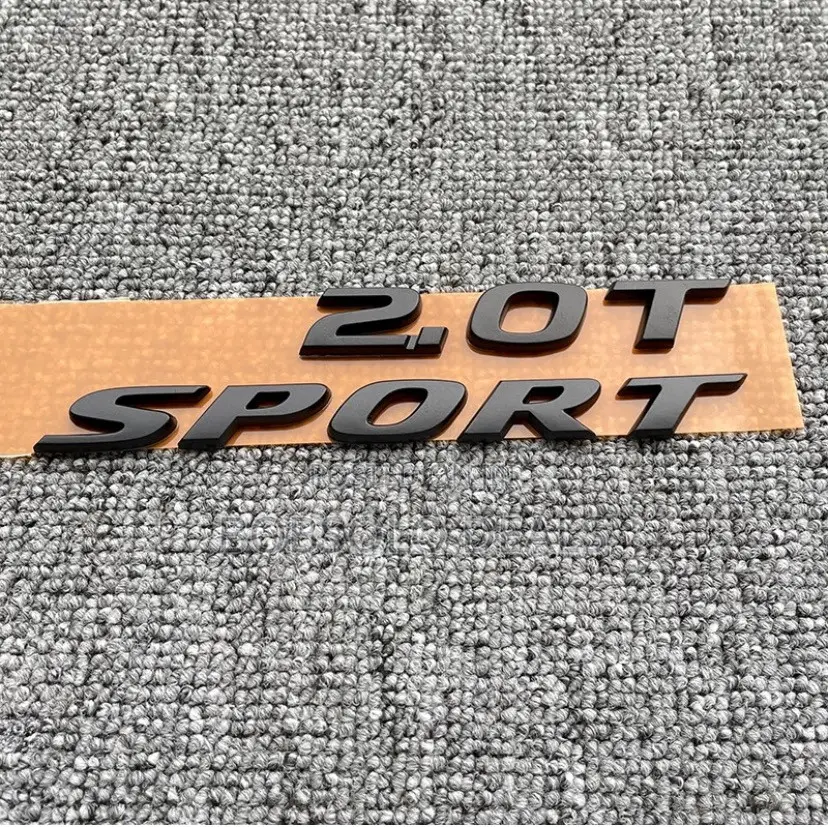 Honda 2.0T Sport Logo Badge Nameplate Emblem Black