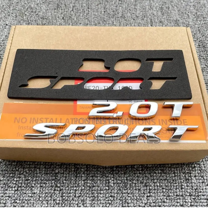 Honda 2.0T Sport Logo Badge Nameplate Emblem Black