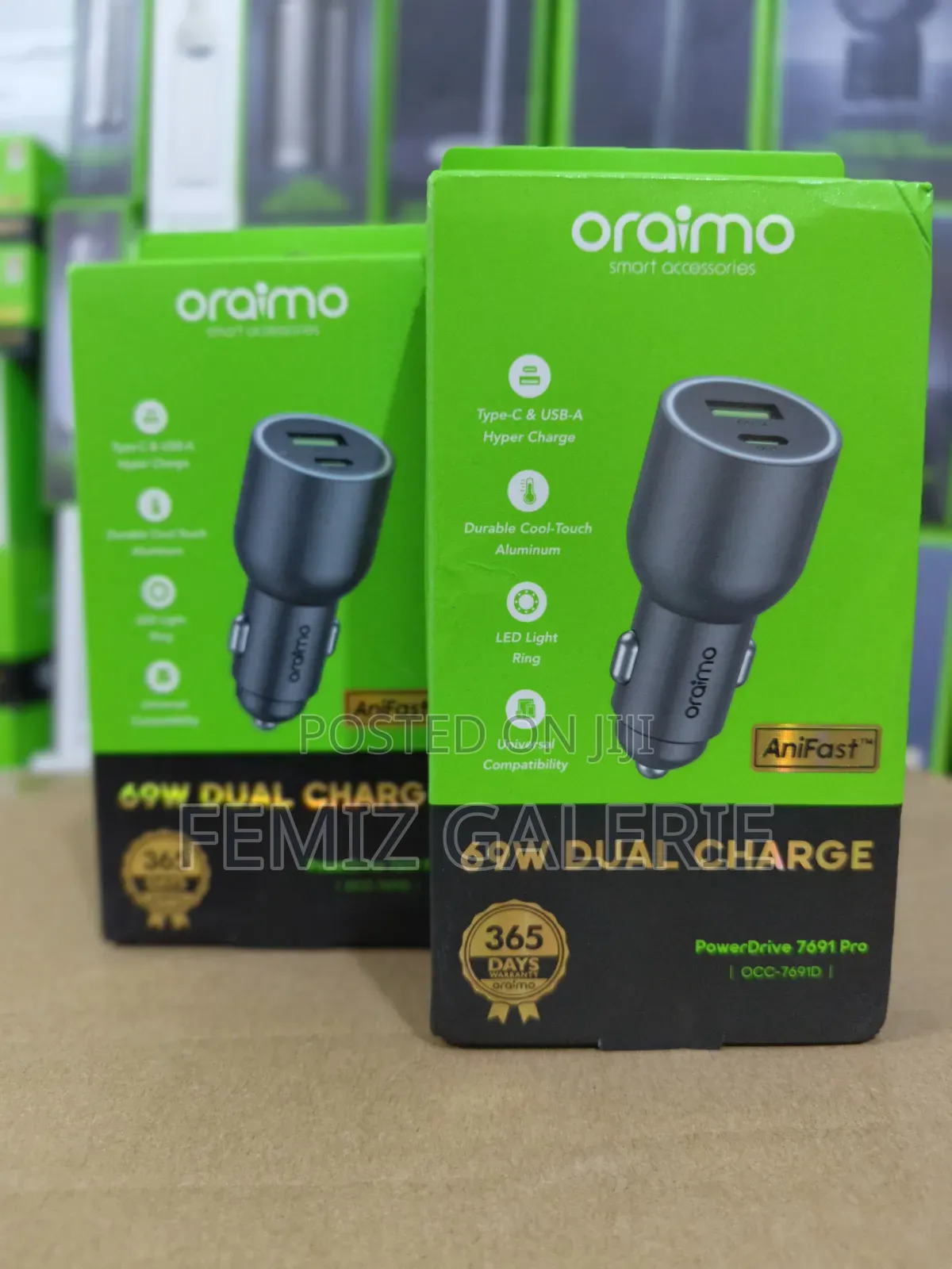Oraimo PowerDrive Pro 69W Dual Super Fast Car Charger