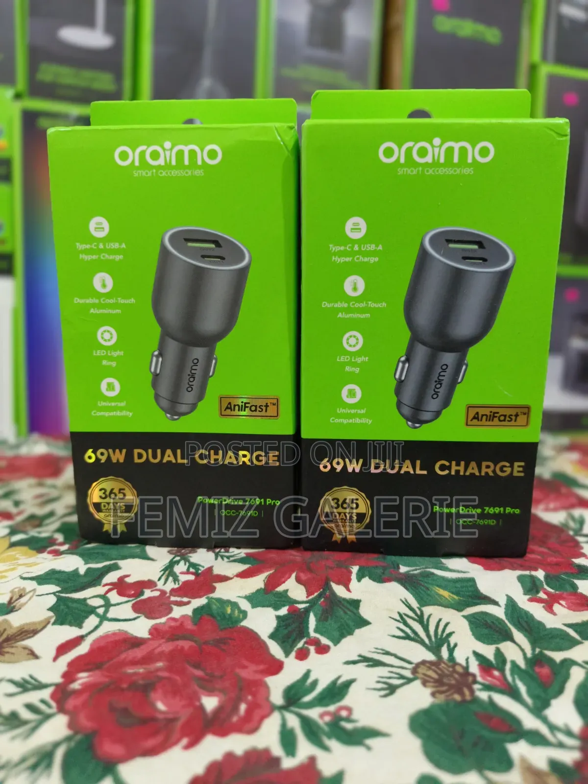 Oraimo PowerDrive Pro 69W Dual Super Fast Car Charger