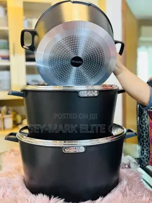 3 Set Large Granite Cookware Set