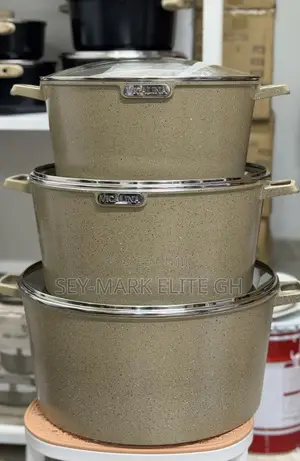 3 Set Large Granite Cookware Set