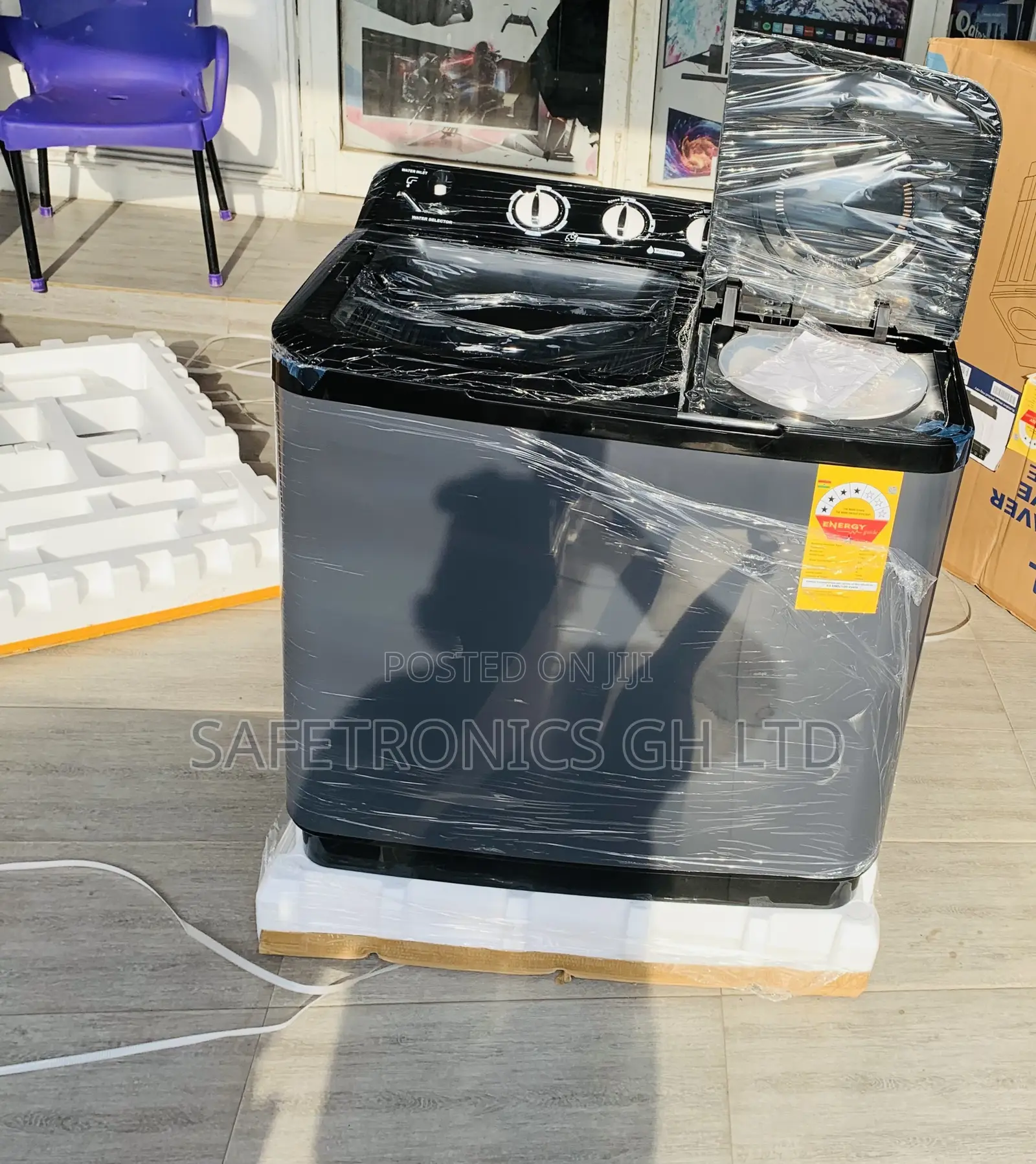 Valuable Black Nasco 7kg TopLoad (Aqua-Flow) WashingMachine