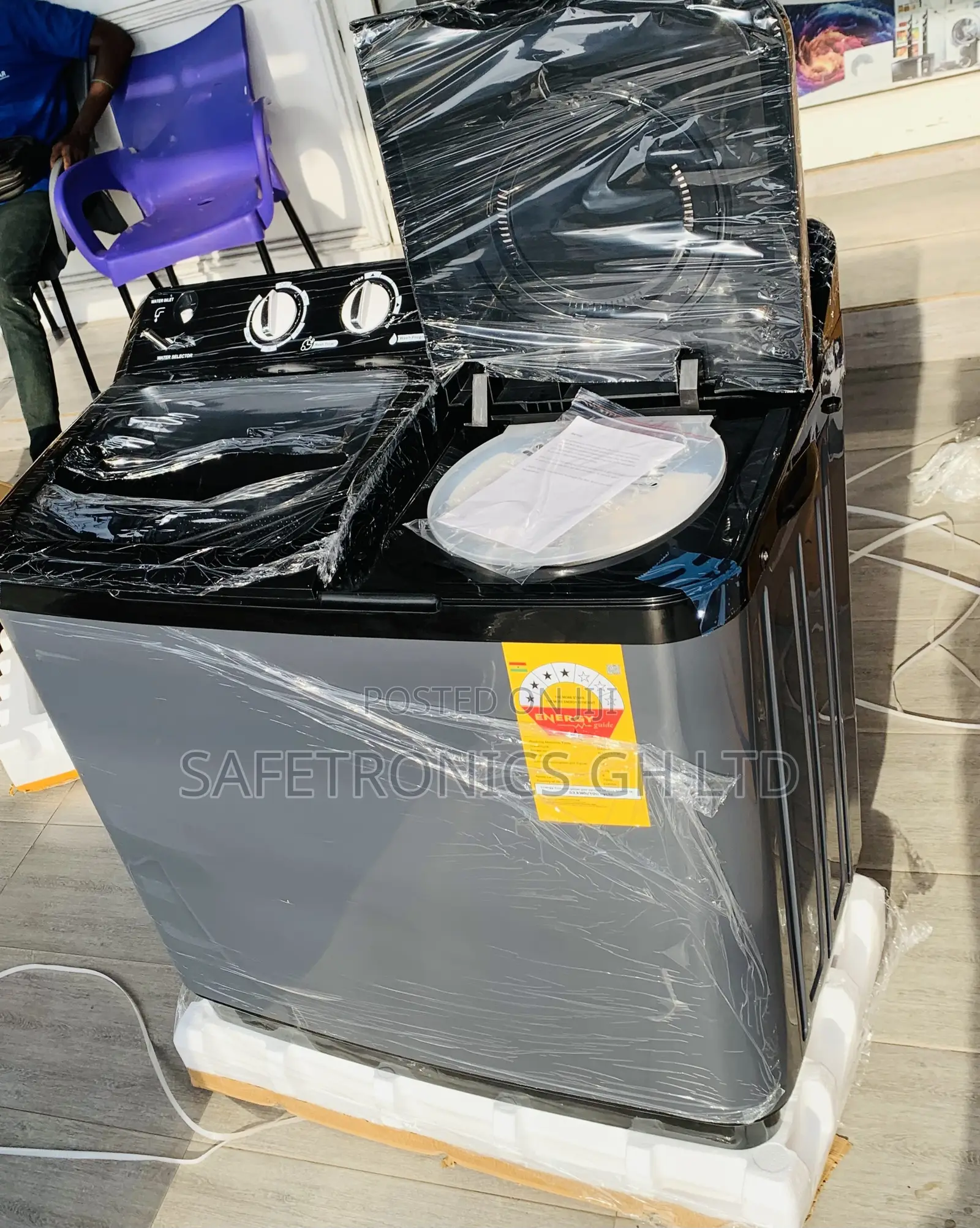 Valuable Black Nasco 7kg TopLoad (Aqua-Flow) WashingMachine
