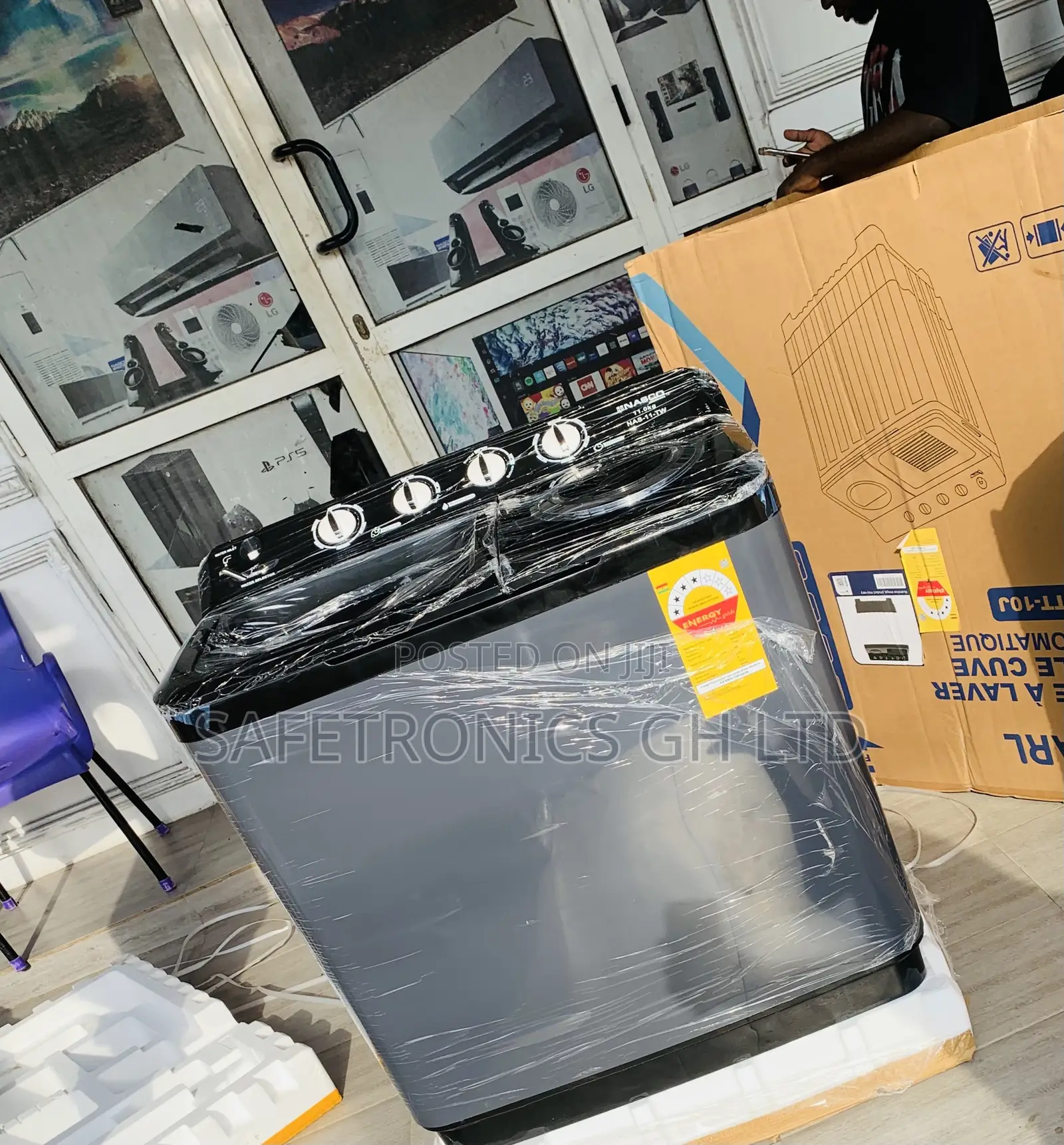 Exclusive Black TopLoad 7kg Nasco (Spin-Tech) WashingMachine