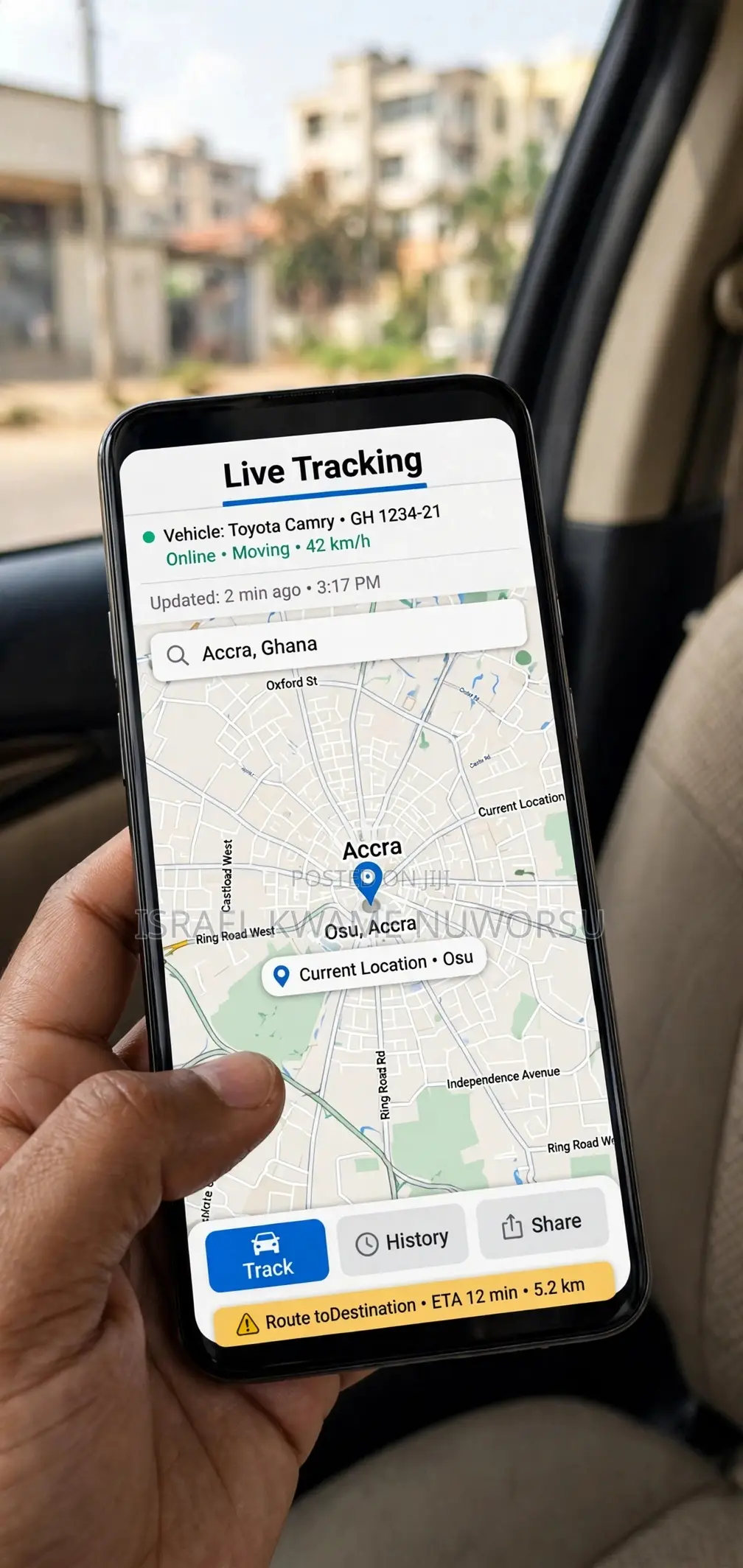 GPS Car Tracker + Engine Stop | Installation in Accra - Pay After Work