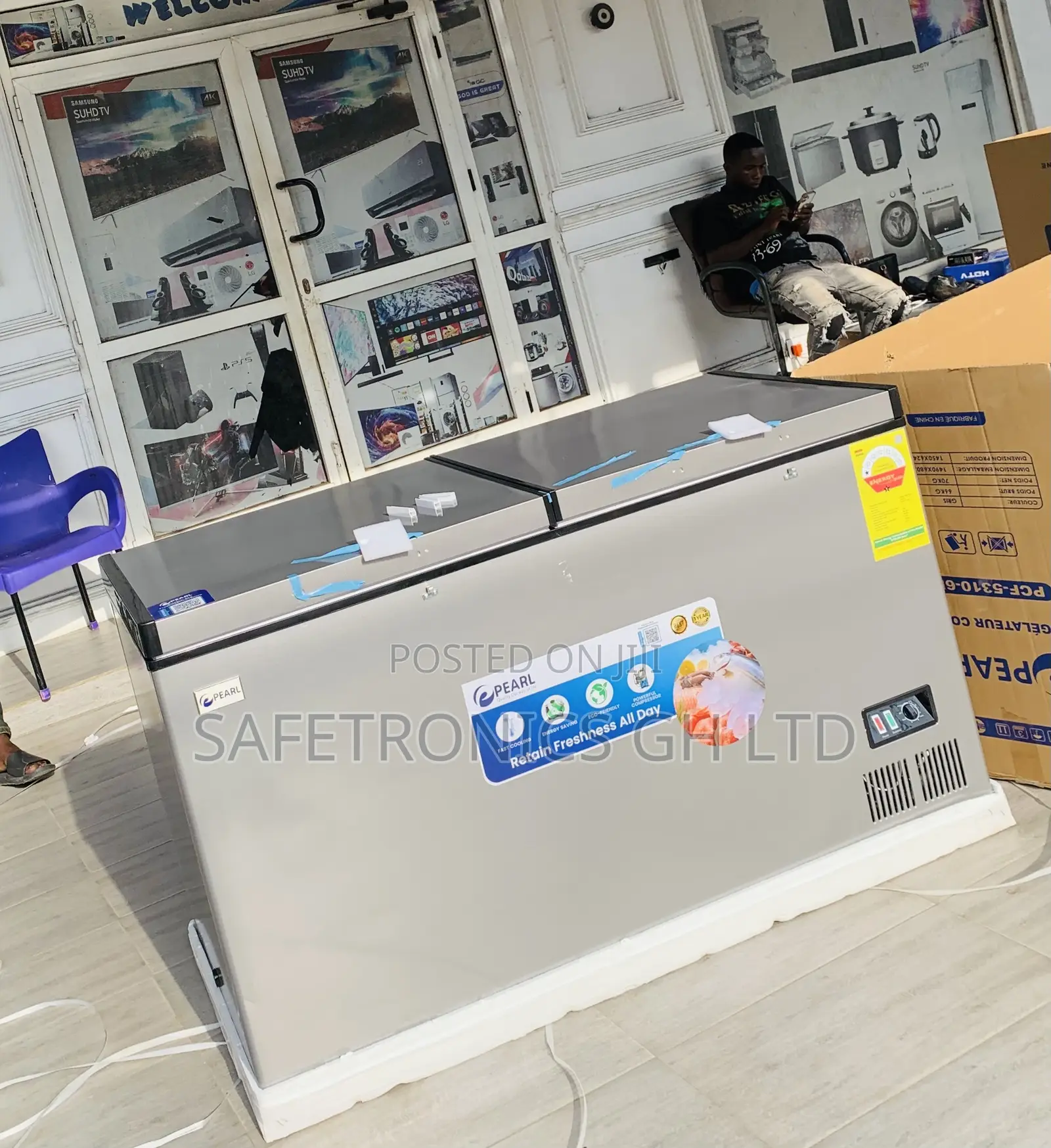 Newest Grey (Freeze-Pro) 508 Liters Pearl 2 Doors Freezer