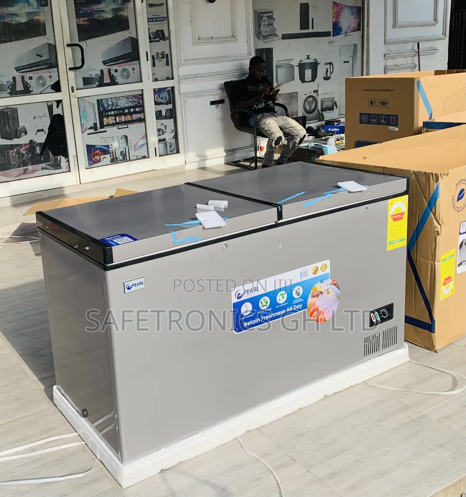 Excellent Best 508L Pearl 2 Doors Grey Freezer (Eco-Friendly)