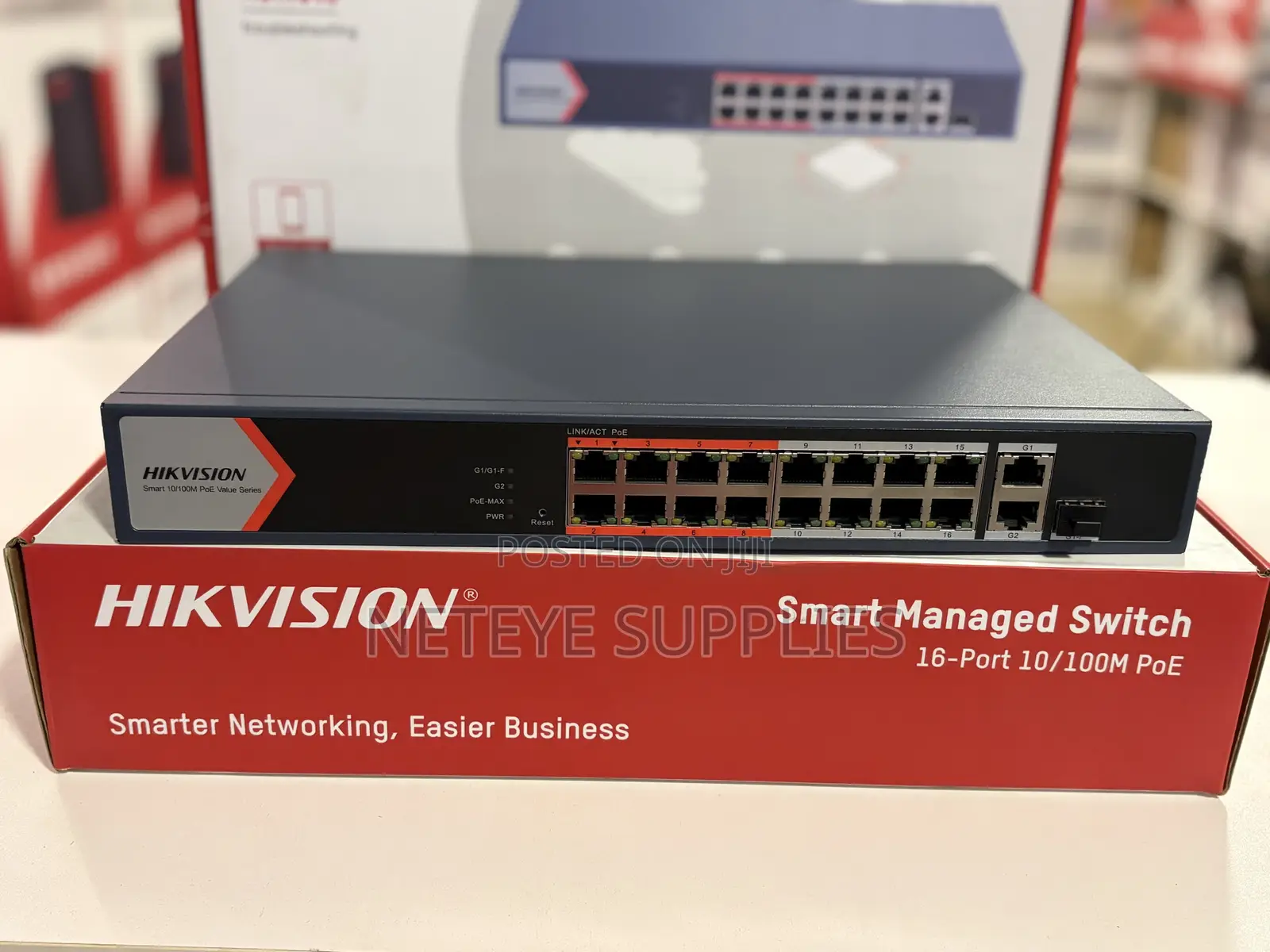 16 Port Fast Ethernet Smart POE Switch -DS-3E1318P-EI